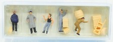 Preiser 14147 HO Scale Loading Dock Workers Painted Figures Set of 5 