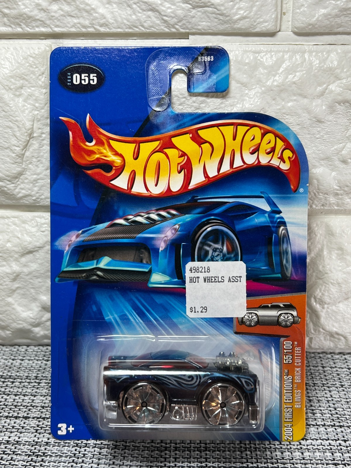 Hot Wheels 2004 First Editions 55/100 Blings Brick Cutter 2004 #055 Blue