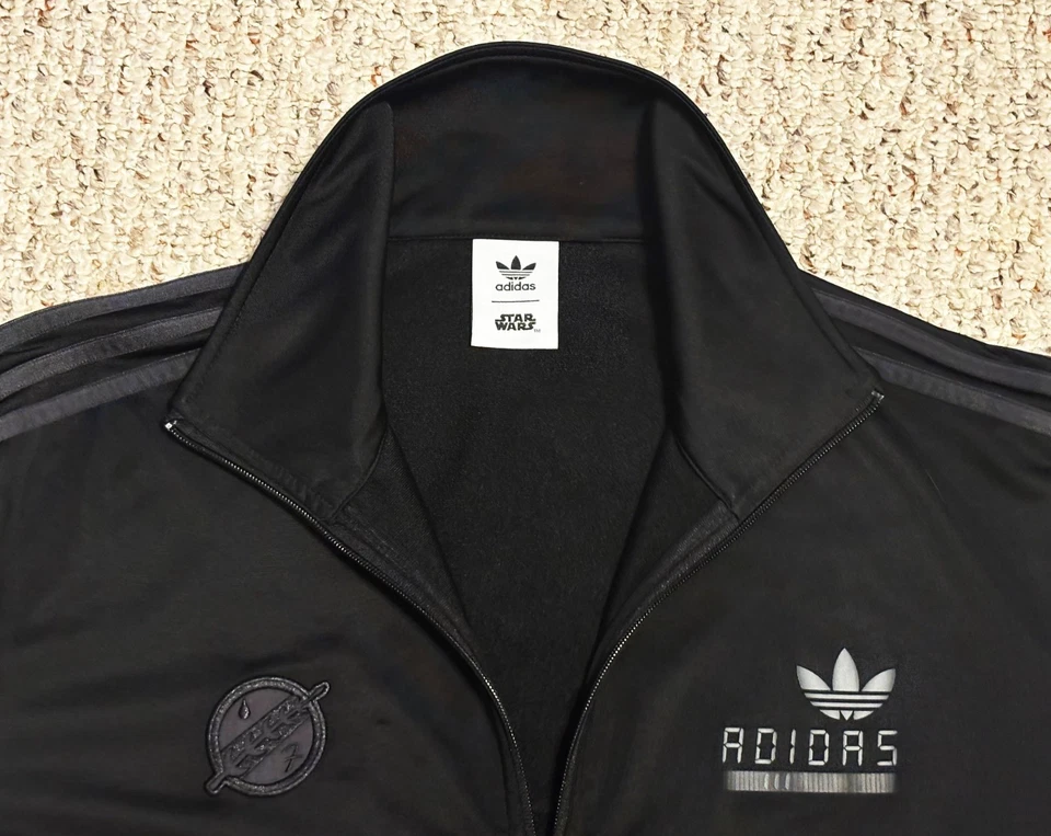 Chaqueta Para Hombres Adidas Star Wars Boba Fett Auténtica Negra XL Extra Grande Excelente Estado Foto 3 de 4