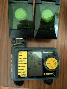 Meinor Aqua irrigation lawn sprinkler timer 3100 & 2 Woods 50011 120v 15A Timers