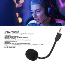 Replacement Game Mic With Foam Cover 3.5mm Jack Noise Cancelling Detachable New