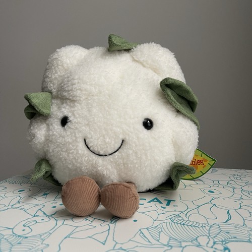 Retired Jellycat Amuseables Cauliflower NWT Plush Food / Vegetable Collection
