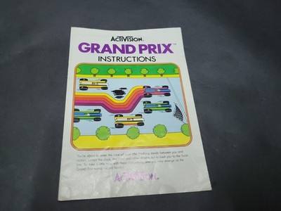 Vintage Original Atari 2600 Activision GRAND PRIX Instructions Manual Booklet 