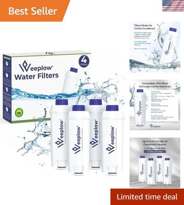 Effortless Installation 4-Pack Water Filters for De Longhi ECAM, ESAM Machines