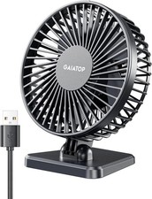 Image of Compact USB Mini Desk Fan - Powerful Cooling with 3 Speeds for Home & Office
