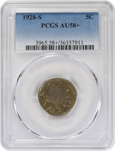 1928-S Buffalo Nickel AU58+ PCGS