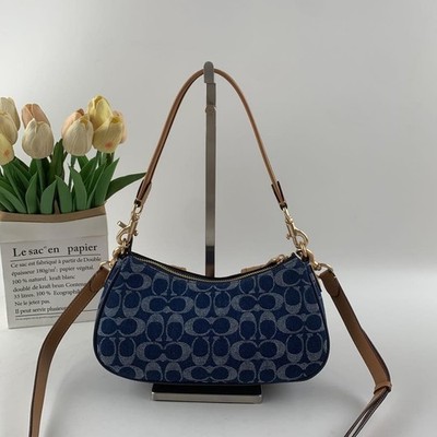 NEW Coach Ashton Baguette Bag In Signature Denim CY700 Limited | eBay