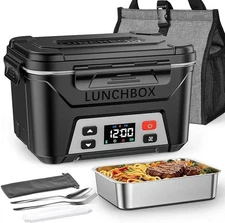 EAST OAK Rechargeable Self-Heating Lunch Box, 5.5 Cups Cordless Electric Lunch B