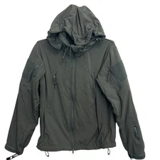 Rothco Tactical Special Ops Jacket Mens Small Green Soft Shell Full Zip Fleece