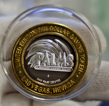 Palms Casino Las Vegas NV  Casino $10 Gaming Token .999 Fine Silver Strike..