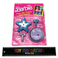 1989 Mattel Arco BARBIE Pose Me Pretty Doll Stands