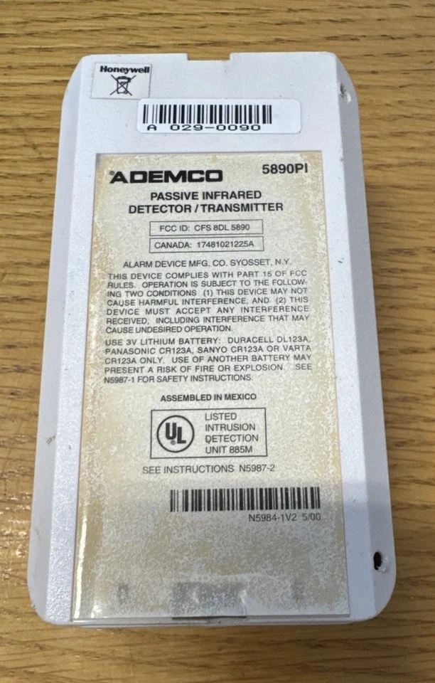 ADEMCO Passive Infrared Detector / Transmitter 5890PI Home Alarm - Image 2 of 4