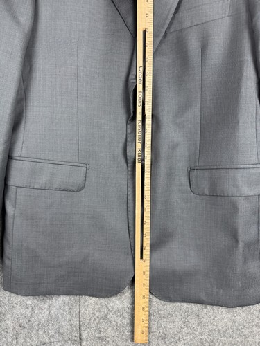 Ermenegildo Zegna Saks 5th Blazer Jacket Men's 42 Gray 100% Wool Made in Italy - Picture 6 of 12
