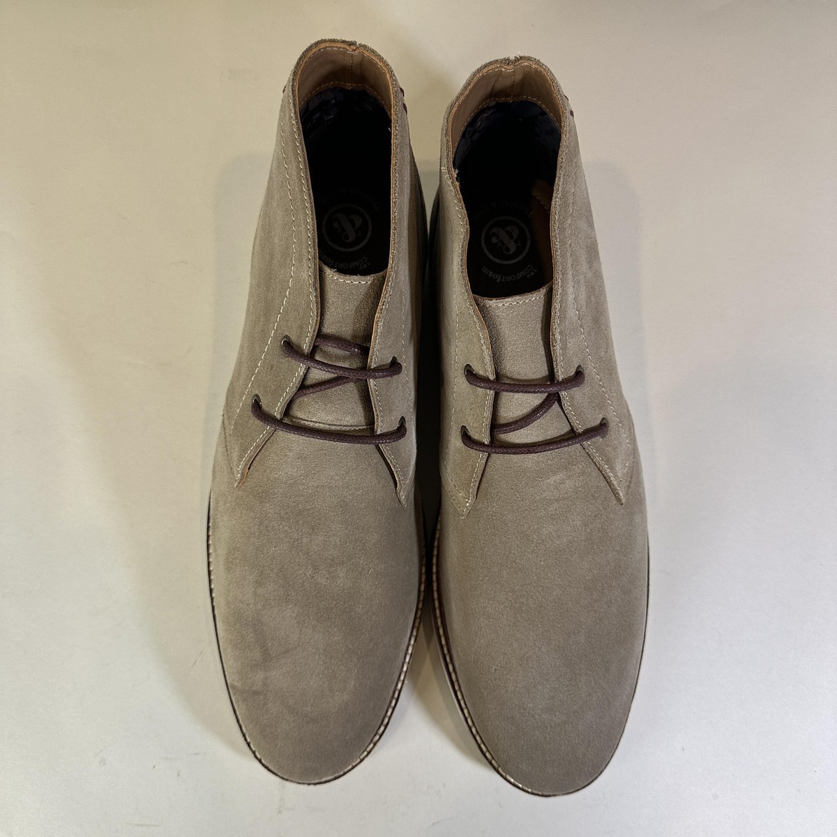 Thomas & Vine Keegan Shoes Mens Size 11 Taupe Suede Leather  display picture 1