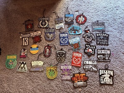 DIXXON FLANNEL TAG/STICKER LOT OF 29