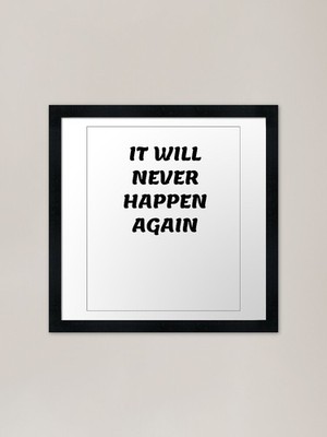 White lie party - It will never hap Gerahmtes Wandbild Poster Leinwanddruck Bild