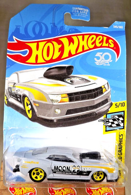 2018 Hot Wheels #345 HW Speed Graphics 5/10 10 PRO STOCK CAMARO Gray w/Yellow5Sp