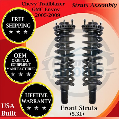 #ad Gabriel OEM Front Struts For 2005 2009 Chevy Trailblazer GMC Envoy 5.3L 10yr Wa. $244.27