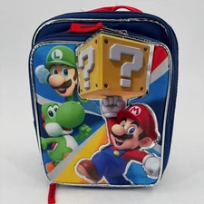 NEW Nintendo Super Mario Bros Gamers Lunch Tote Soft Shell Zip Close Side Pocket