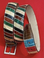 Cintura uomo vero coccodrillo esclusiva vintage lavorazione artigianale