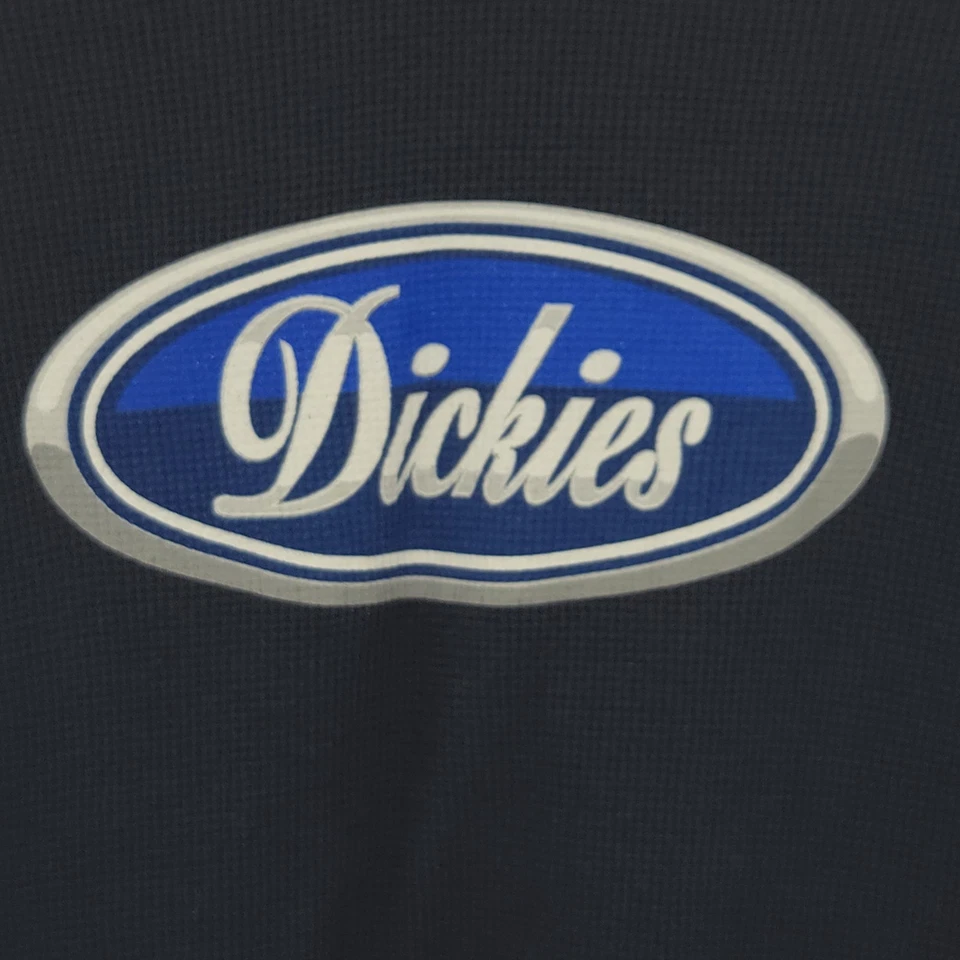Camisa Térmica Dickies De Colección Para Hombre Talla Grande Azul Tejido Waffle Logo Años 90 1990 Foto 2 de 4