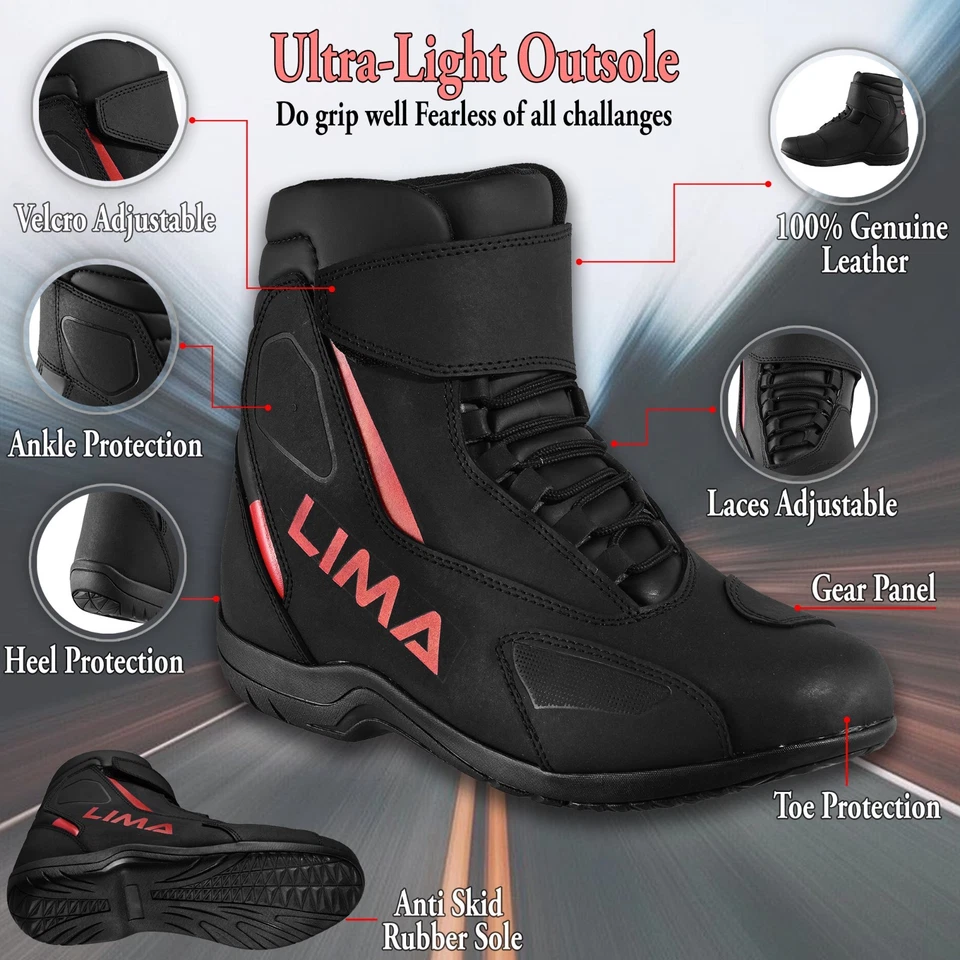 Botas de Motocicleta LeatherSlick Impermeables Tobillo Corto Hipora Moto GhostBikes Foto 4 de 4