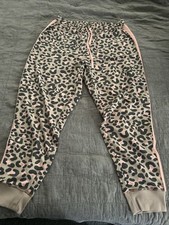 LuLaRoe Jax Joggers XL Beige Pink Brown Animal Print