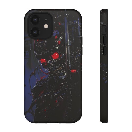 Phone Ink - Tough Case for iPhone Galaxy Pixel - Dark Cyborg Skull Android Robot - Picture 77 of 179