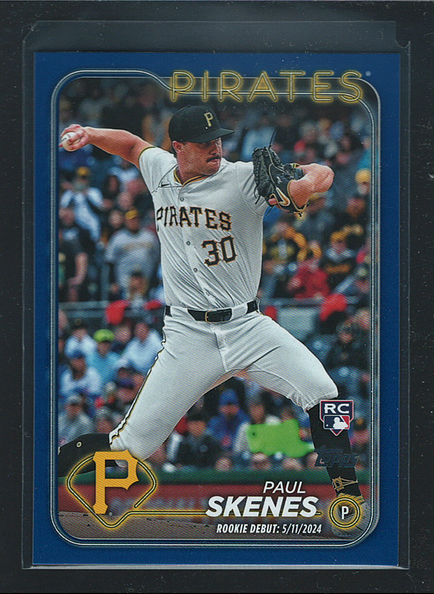 2024 Topps Update Paul Skenes Royal Blue RC Rookie Debut #US288 Pirates