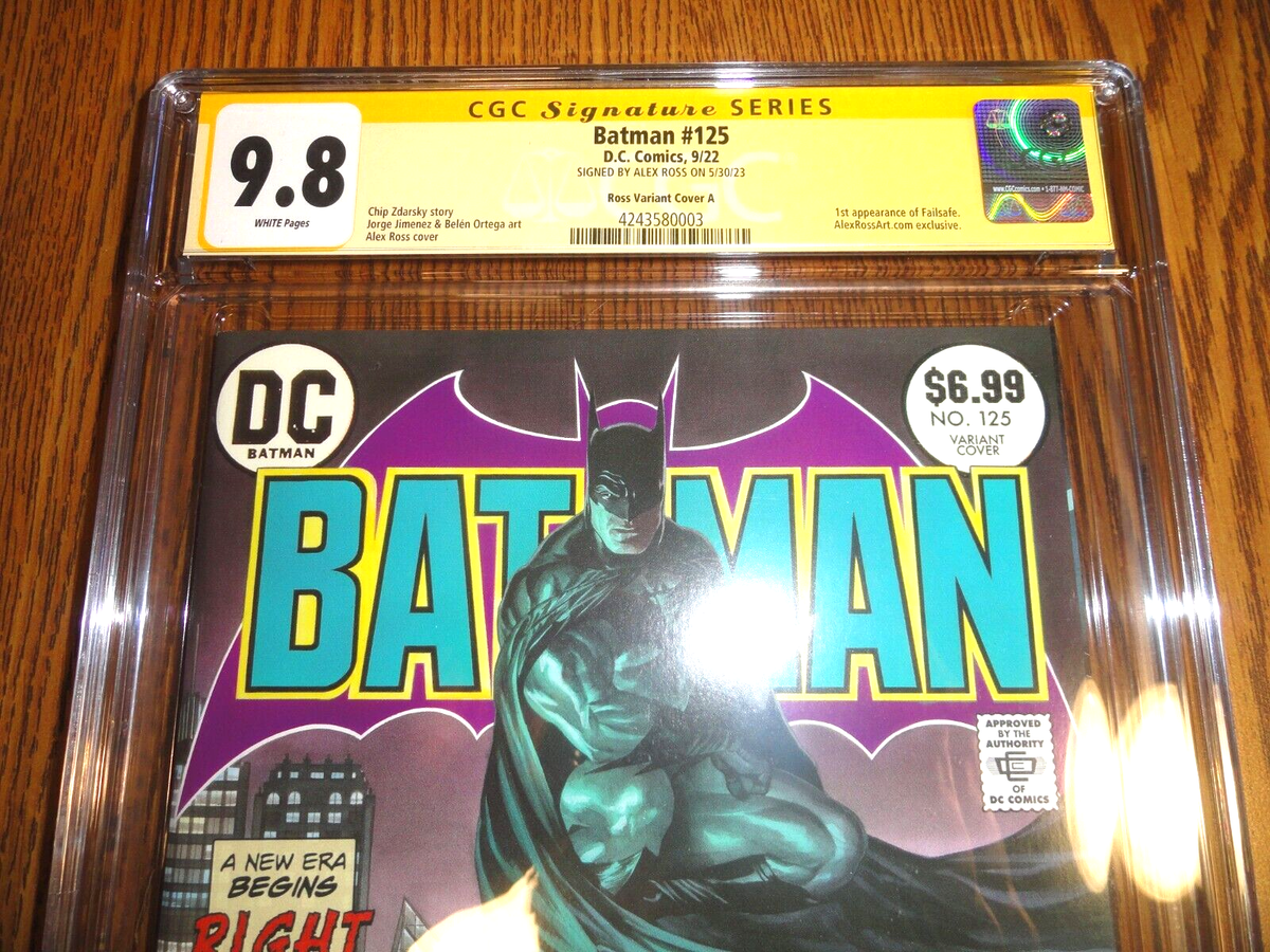 Batman #125 Alex Ross Signature CGC 9.8 NM/M Exclusive A Variant