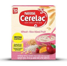 Nestle Cerelac Fortified Baby Cereal with Milk,Wheat-Rice Mixed Fruit 10 Month 