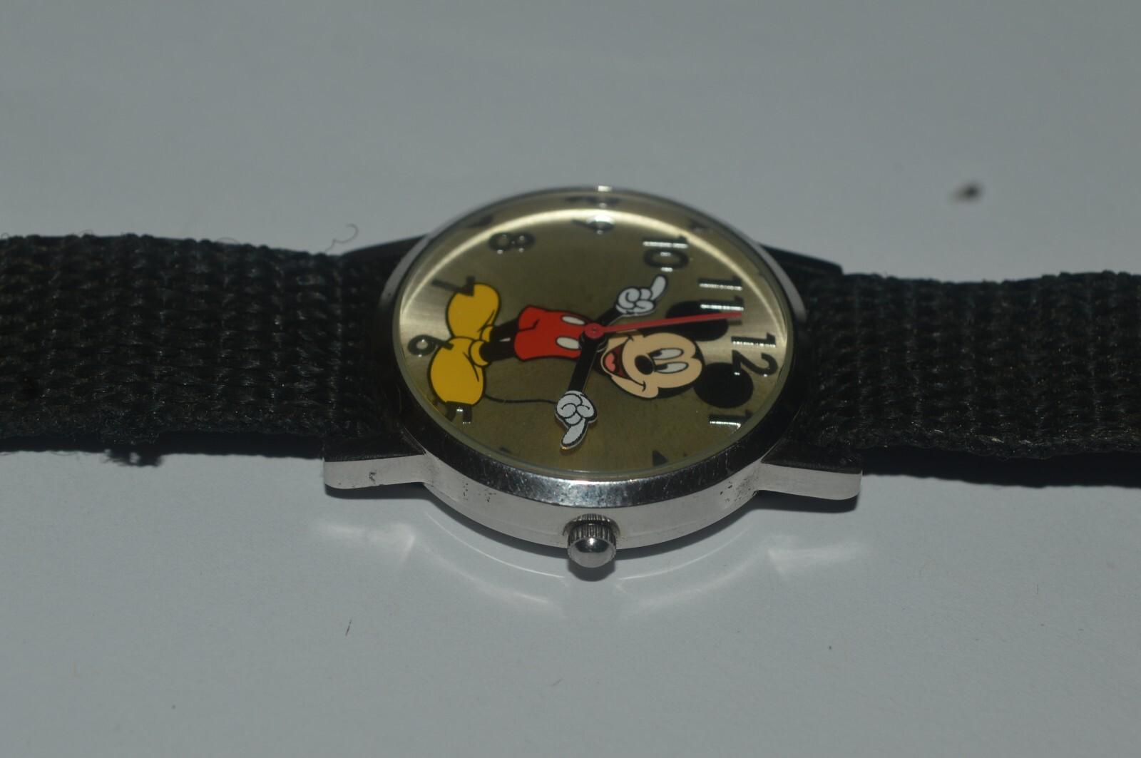 Mickey Mouse Watch By MZB 33mm Unisex Quartz 9 In Strap Rotating Arms Tested Wor