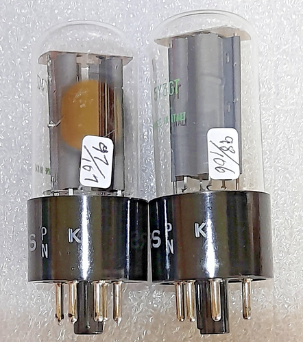 Matched Pair 5Y3GT Rogers NOS same code Tubes, made in Italy, B&K 747B Tested - Picture 2 of 3