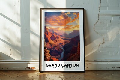 Grand Canyon National Park - Travel Poster, Home Decor, Arizona Destinations