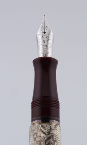 Pluma Estilográfica Aurora 80 Aniversario Plata Esterlina Guilloche 18K M Plumín - Imagen 14 de 24