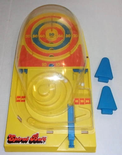 Used Vintage 1975 Spiral Ball With Legs Louis Marx Skeeball Table Top Game