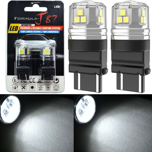 LED 15W 3057 White 5000K Two Bulbs Light Back Up Reverse Replacement Upgrade JDM