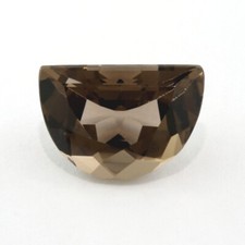 SMOKY QUARTZ 13 x 9 MM HALF MOON CUT AAA ALL NATURAL F-4462