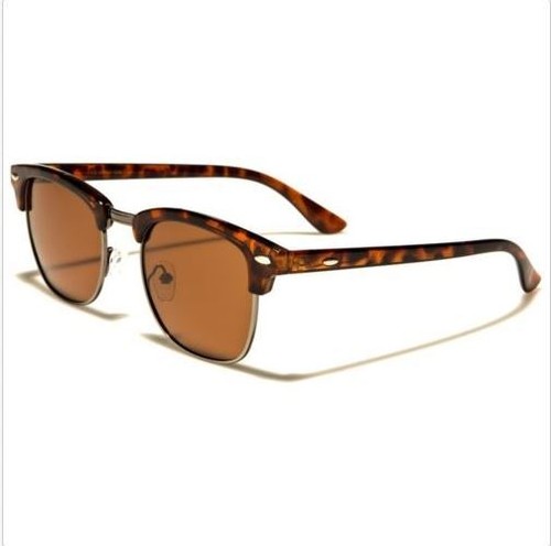 Classic Retro Polarised Half Rimmed Frame Vintage Clubmaster sunnies sunglasses - Picture 16 of 30