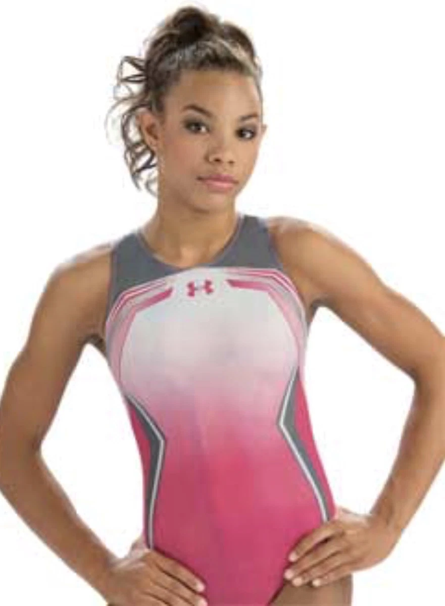 Tenslotte Chip Recensie Under Armour GK ELITE Gymnastics LEOTARD Sporty LIPSTICK Pink UA ArmourFuse  AS | eBay