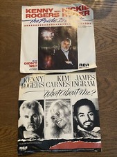 Kenny Rogers - Lot of 2 play graded 45s with Picture Sleeves