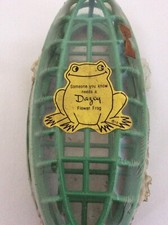 Dazey Flower Frog  28 Vintage Green Metal Oval Shape Floral Cage Flower Frog