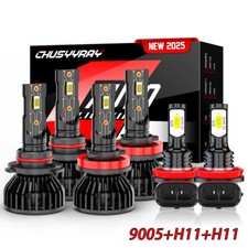 Combo de 6 faros LED altos bajos + luces antiniebla 6 piezas para MAZDA 3 2010-2013 6000K