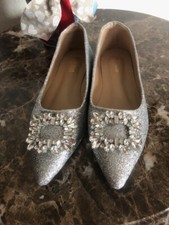 Elegant Sparkling Rhinestone Ballet Flats for Women Size 10