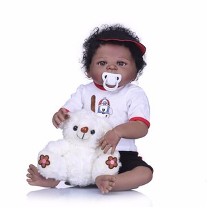 Hot Full Vinyl 22 Ethnic Biracial Reborn Baby Boy Doll Curly