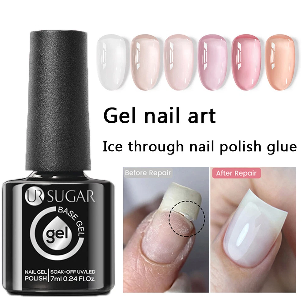 UR сахар волокна резиновый ногтей гель польский основание гель распыления польский пропитывать с LED гель - Изображение 2 из 4