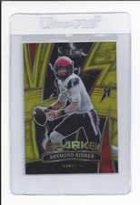 2022 Panini Select Draft Picks Desmond Ridder Gold /10 Sparks #SPDR