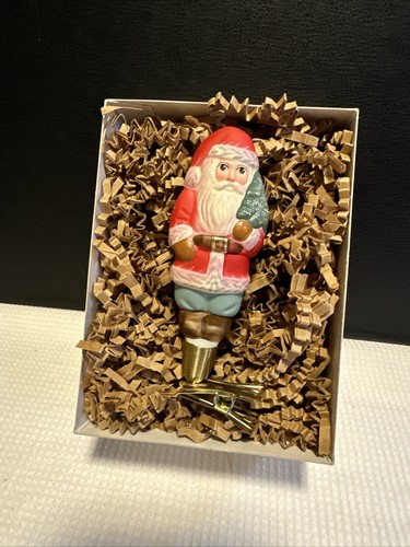 1998 Vaillancourt German glass ornament clip Santa - Picture 2 of 5
