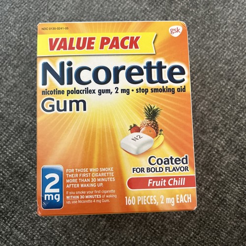 New Nicorette Nicotine Quit Gum 2mg 160 Count Fruit Chill Exp Date 11 new-nicorette-nicotine-quit-gum-2mg-160-count-fruit-chill-exp-date-11