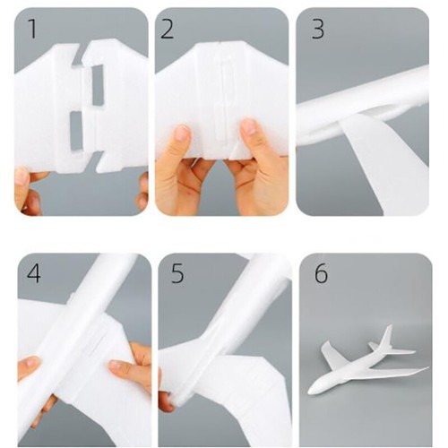 49*45cm Children Hand Throw Flying Glider Planes Toys Kids Foam Aeroplane Model; - Picture 4 of 12